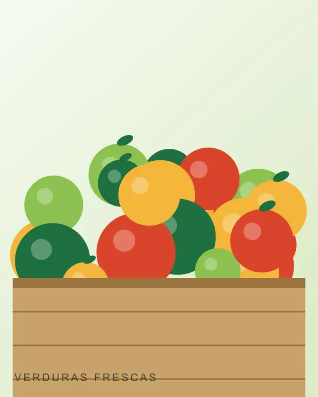 Cajones de verduras frescas