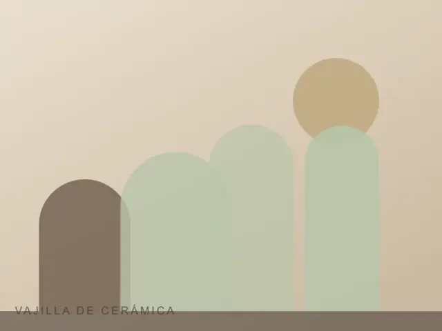 Vajilla de cerámica en tonos tierra